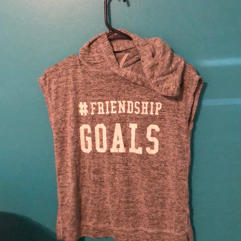 KIDS- Gray and white #FriendshipGoals t shirt